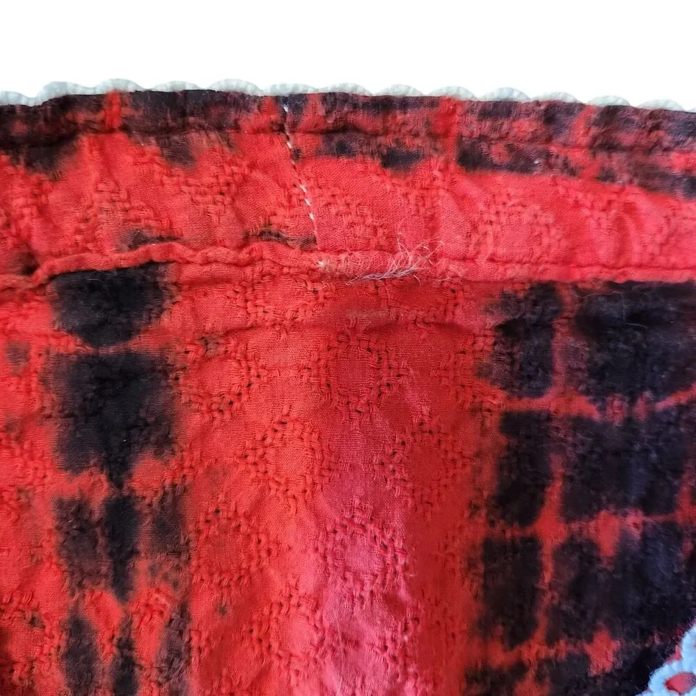 Kaftan Womens SZ Medium Embroidered‎ Tie Dye Crochet Boho Hippie Earthy Peasant